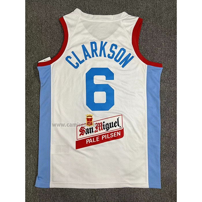 Camiseta Filipino Jordan Clarkson #6 Juegos Olimpicos 2024 Blanco